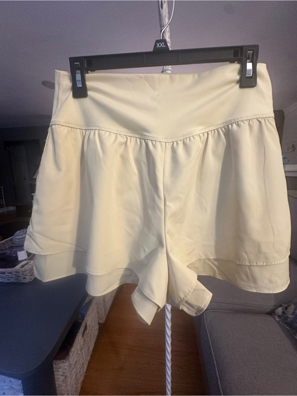 Yogalicious Pale Yellow Women's Athletic Skort Shorts